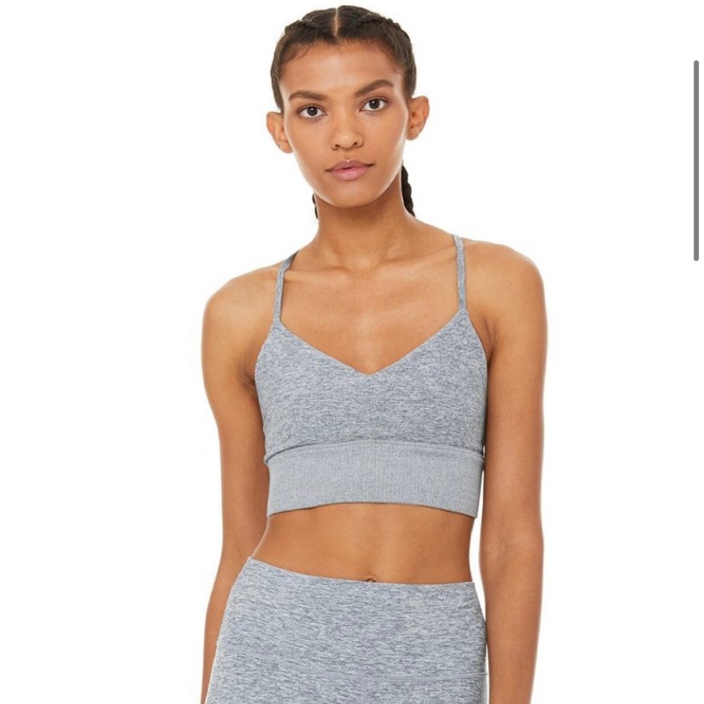 Alo Yoga Alosoft Lavish Bra Blue Haze